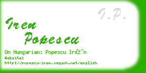 iren popescu business card